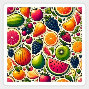 Tropical Fruit Fiesta Sticker